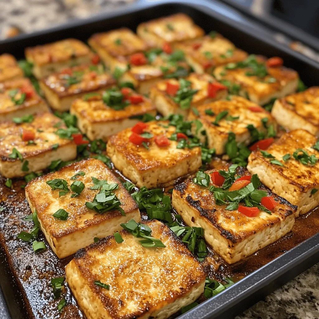 Tofu croustillant au four