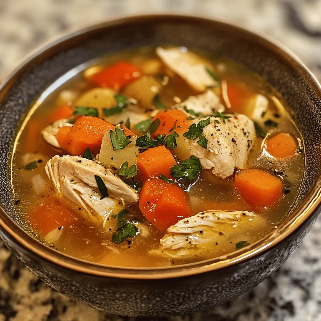 Soupe-repas poulet et légumes