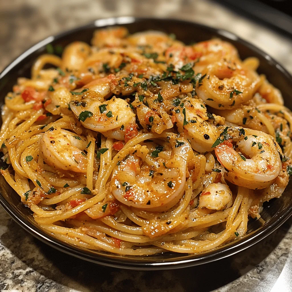 Linguines cajuns et crevettes