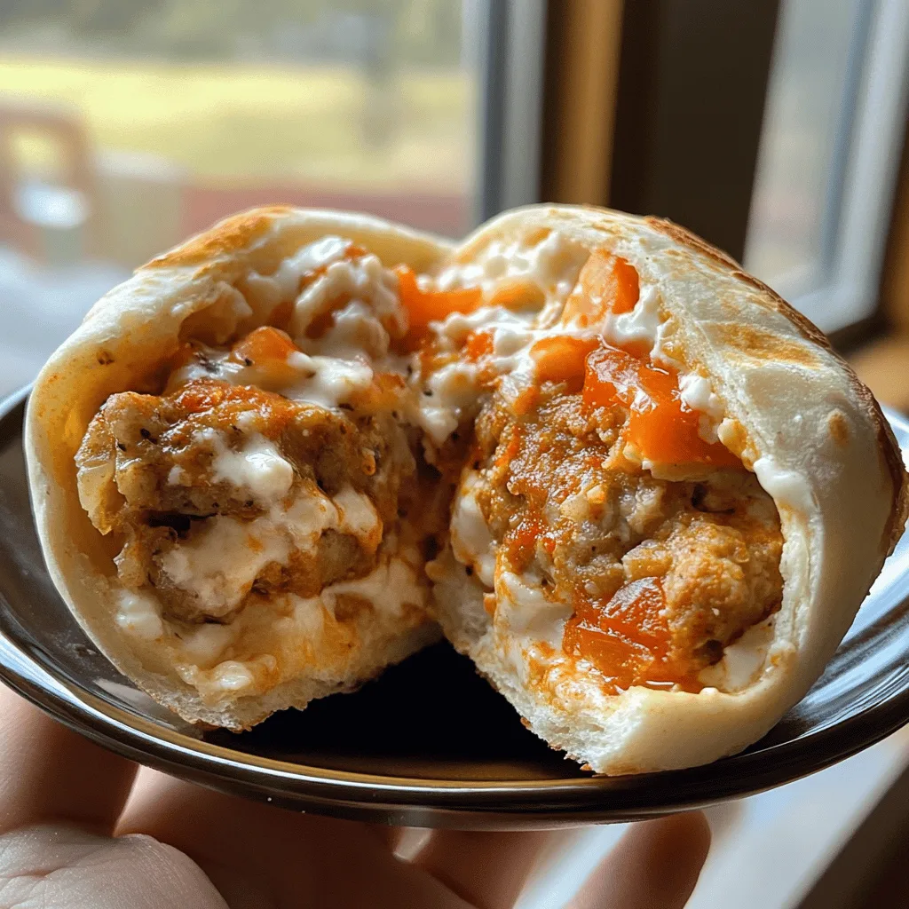 Pitas au chou-fleur Buffalo