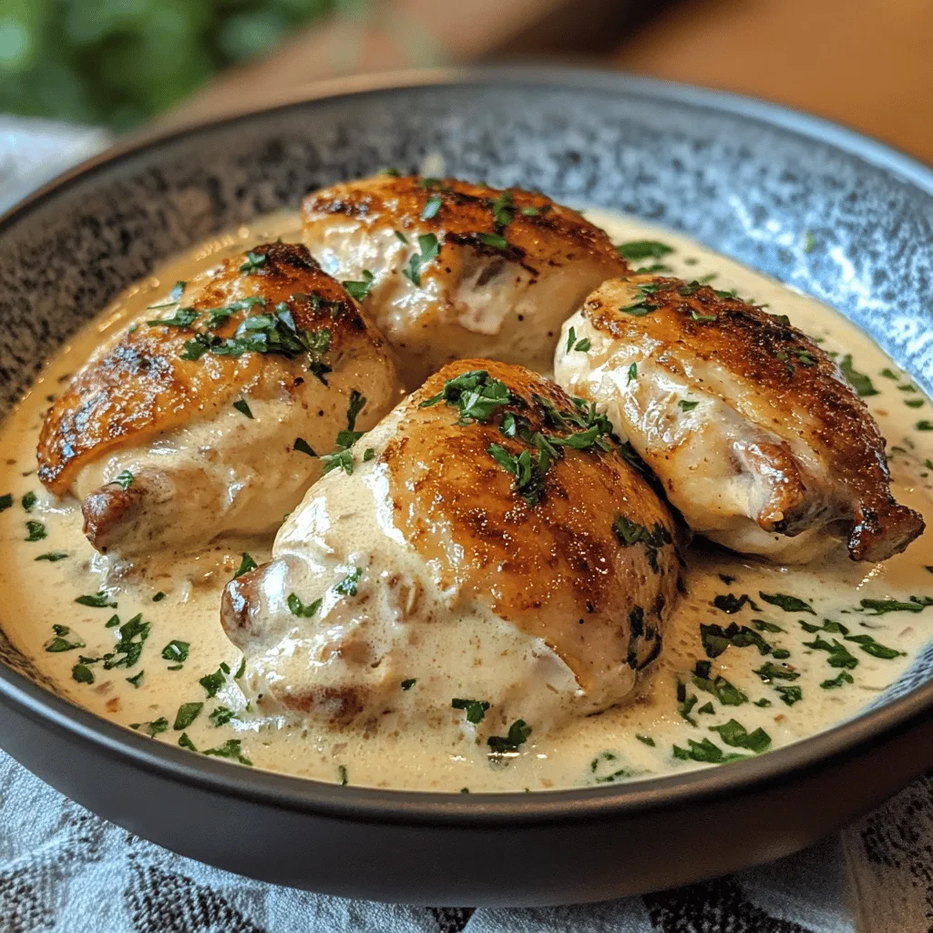 Pilons de poulet à la crème
