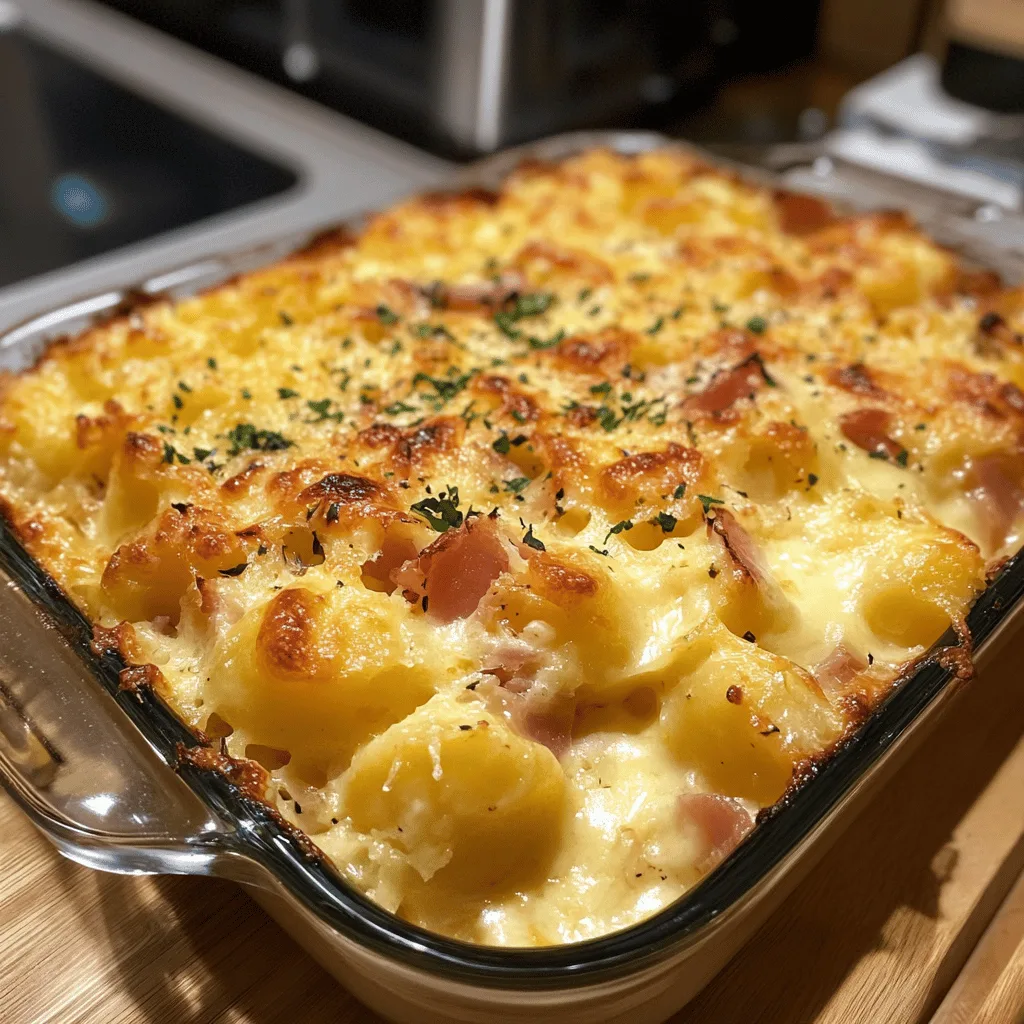 Gratin œufs durs & jambon