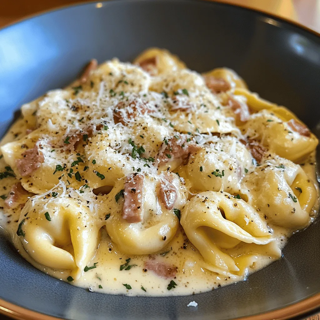 Tortellinis crémeux jambon Parmesan
